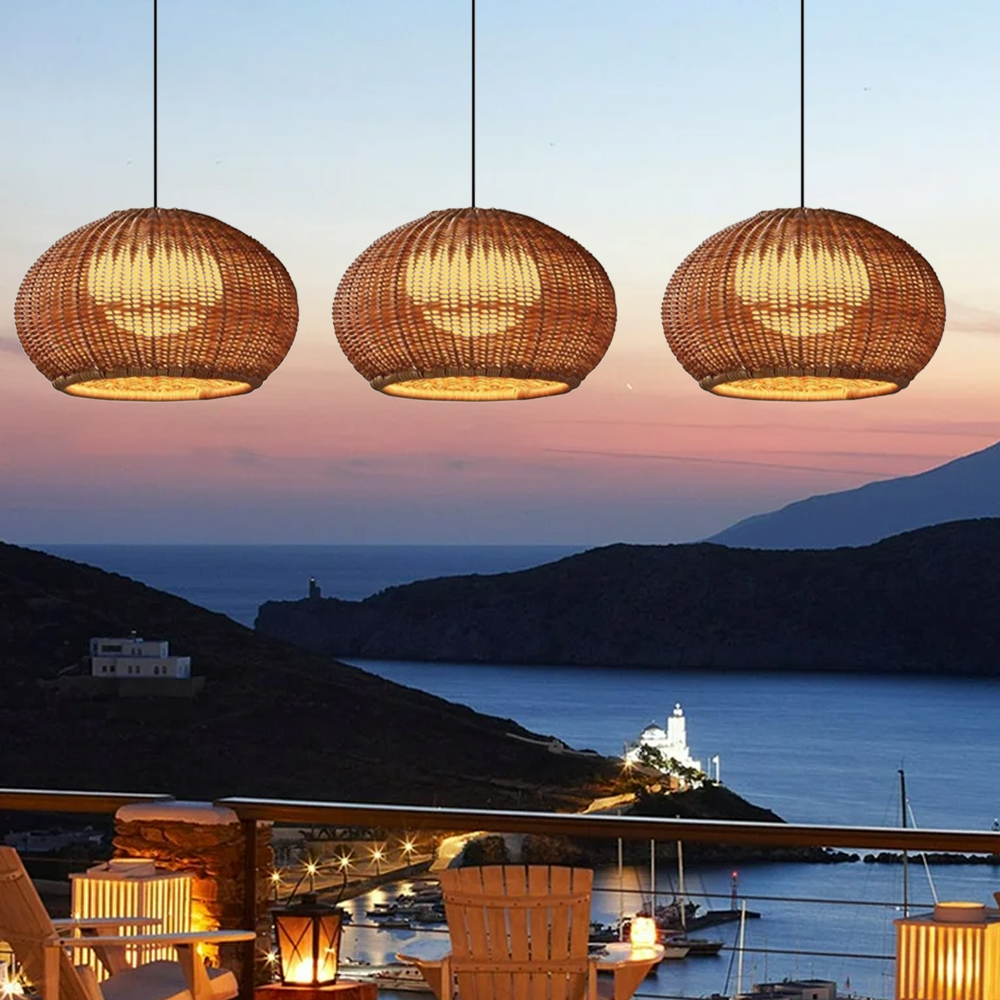 Modern Outdoor Pendant Lights Terrace Waterproof Lighting Fixtures-Handwovenlamp