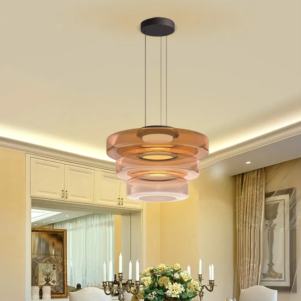 Modern Elegant Glass Pendant Light Fixtures for Living Room Dining Room-Handwovenlamp