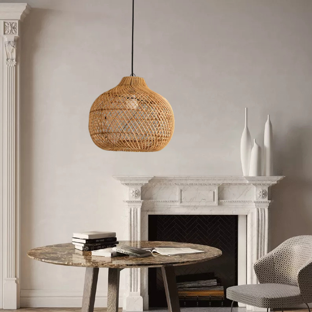Quality Handmade Rattan Pendant Light-Handwovenlamp