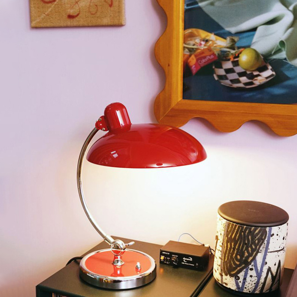 Denmark Kaiser Idell Engraved Table Lamp Classic Bauhaus Desk Lamp-Handwovenlamp