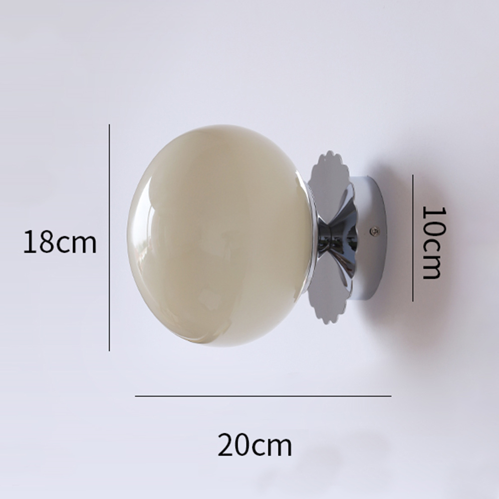 Nordic Modern Corridor Decorative Wall Lamp Minimalist Bedside Small Ball Wall Sconce-Handwovenlamp