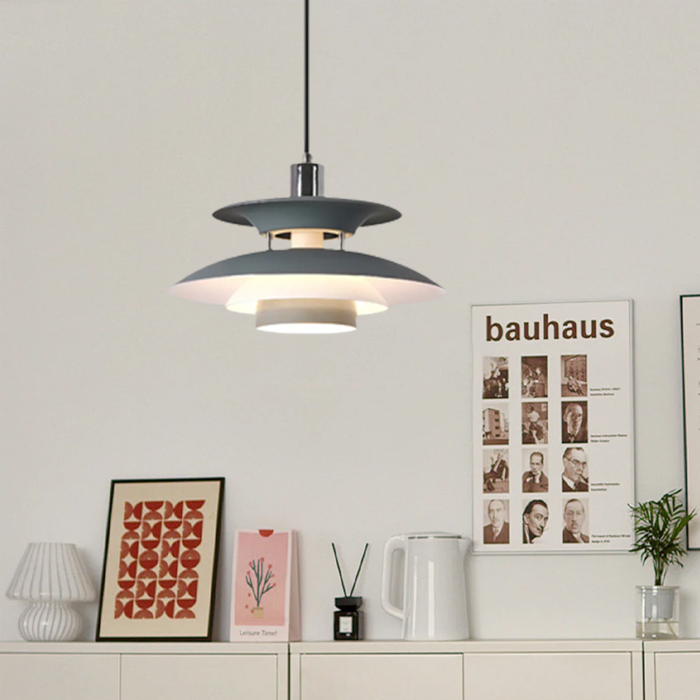 Danish Modern Chandelier Unique Metal Pendant Light-Handwovenlamp