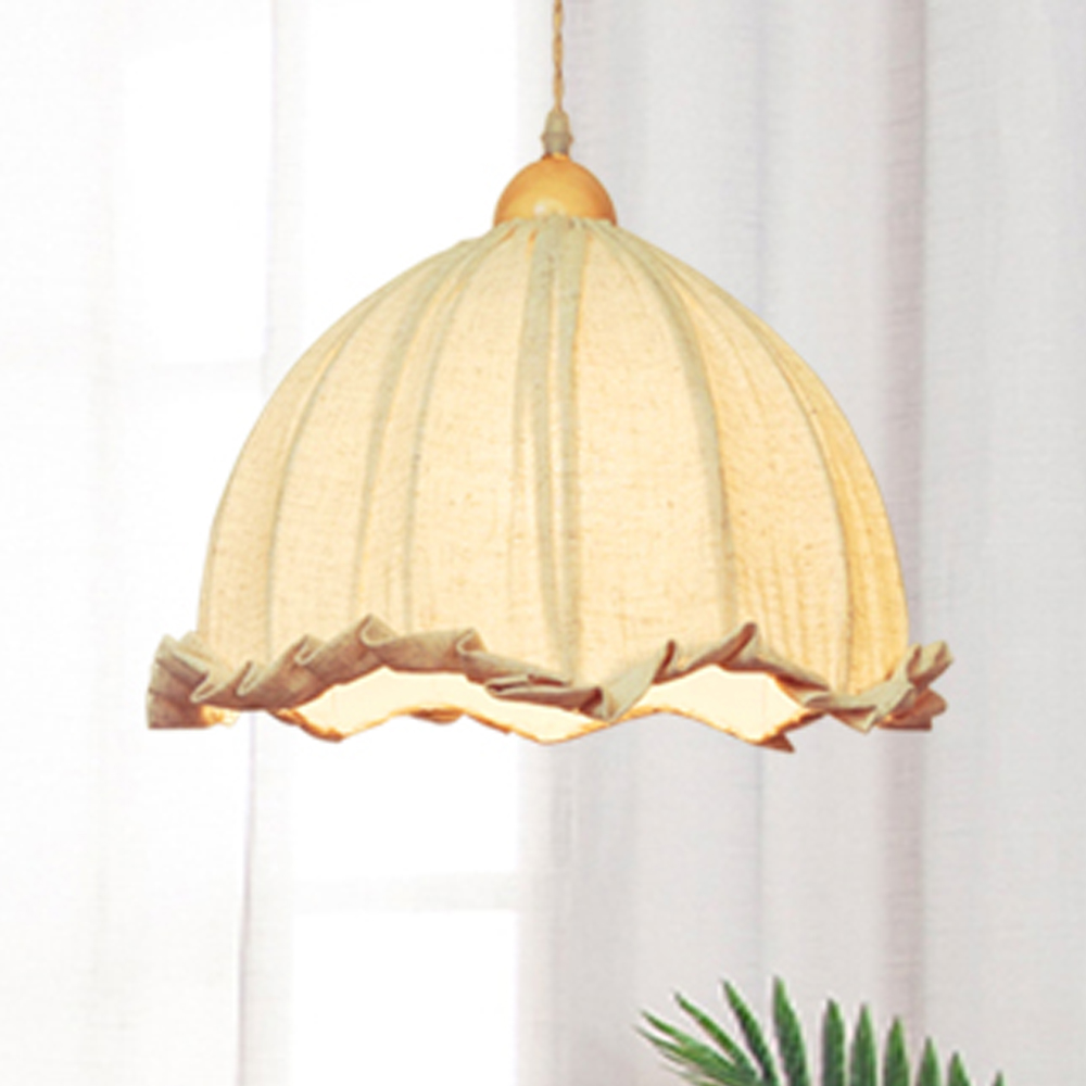 Minimalist Cotton Linen Fabric Chandelier Japanese-style Retro Pendant Light-Handwovenlamp