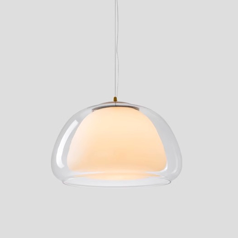 Danish Creative Cream Style Glass Pendant Light Simple Aisle Cafe Decorative Lamp-Handwovenlamp