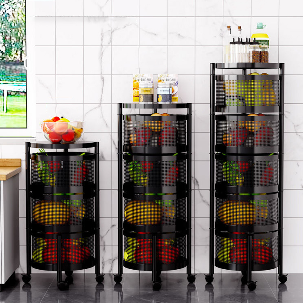 Multifunctional Kitchen Shelf Multi-layer Rotatable Storage Rack-Handwovenlamp