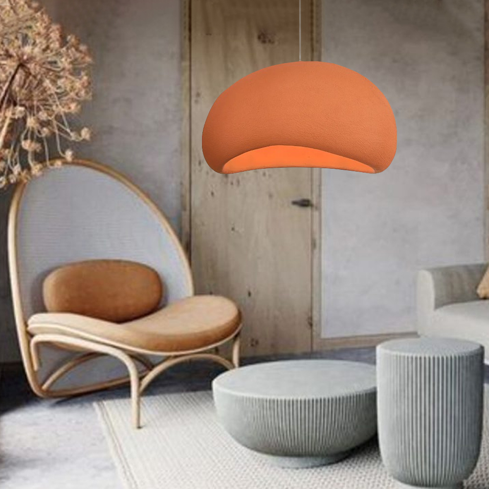 Macaron Chandelier Living Room Wabi Sabi Style Oval Pendant Lamps-Handwovenlamp