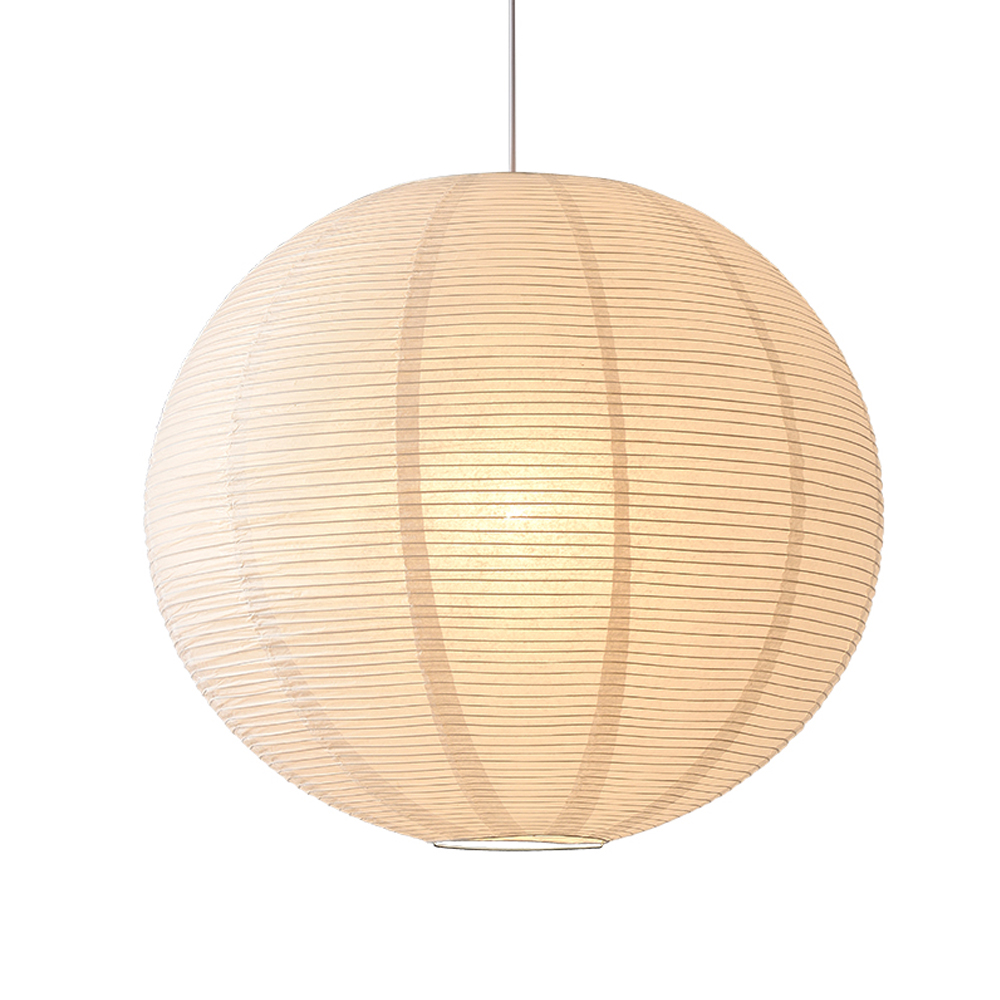 Japanese Simple Wabi-Sabi Ball Chandelier Inspired Paper Hanging Lamp-Handwovenlamp
