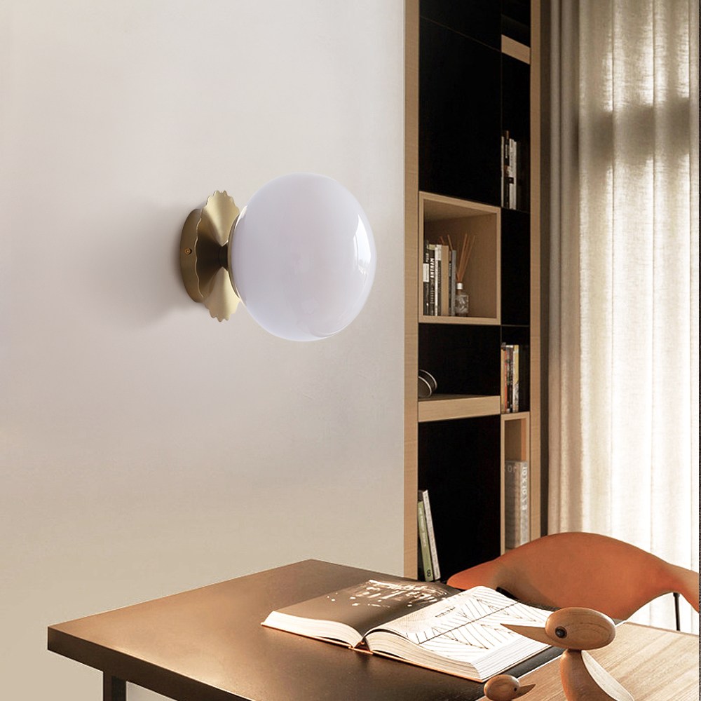 Nordic Modern Corridor Decorative Wall Lamp Minimalist Bedside Small Ball Wall Sconce-Handwovenlamp