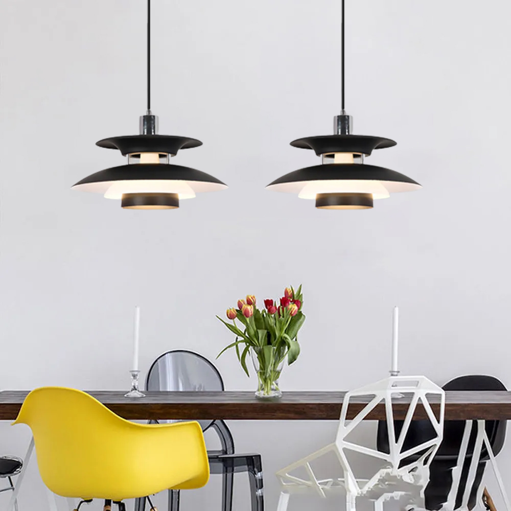 Danish Modern Chandelier Unique Metal Pendant Light-Handwovenlamp