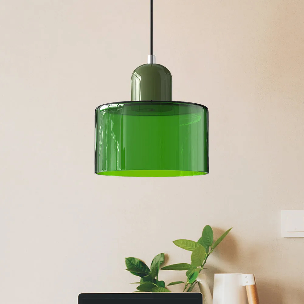 Bauhaus Small Glass Pendant Light For Dining Room and Bedroom-Handwovenlamp