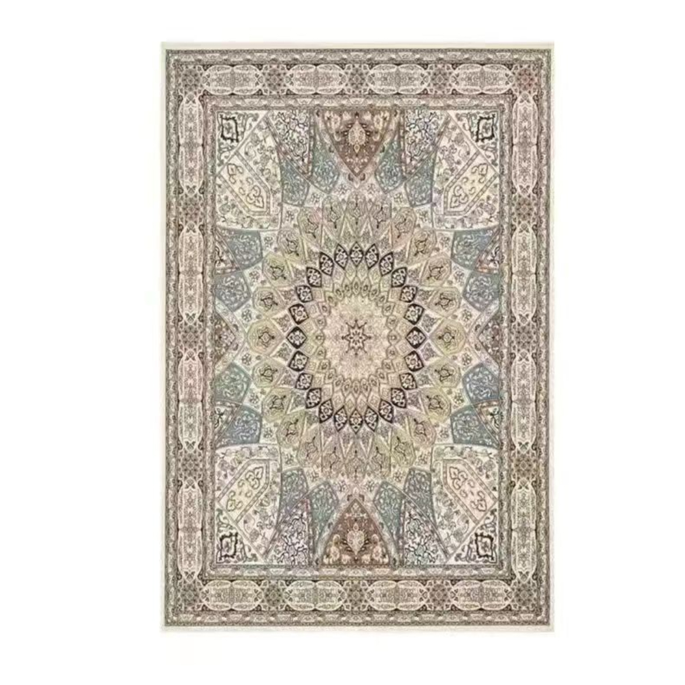 Thickened Imitation Cashmere Carpet Nordic Moroccan Living Room Blanket Ethnic Style American Retro Floor Mat-Handwovenlamp