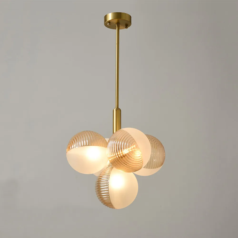 Simple Nordic Glass Bubble Chandelier-Handwovenlamp