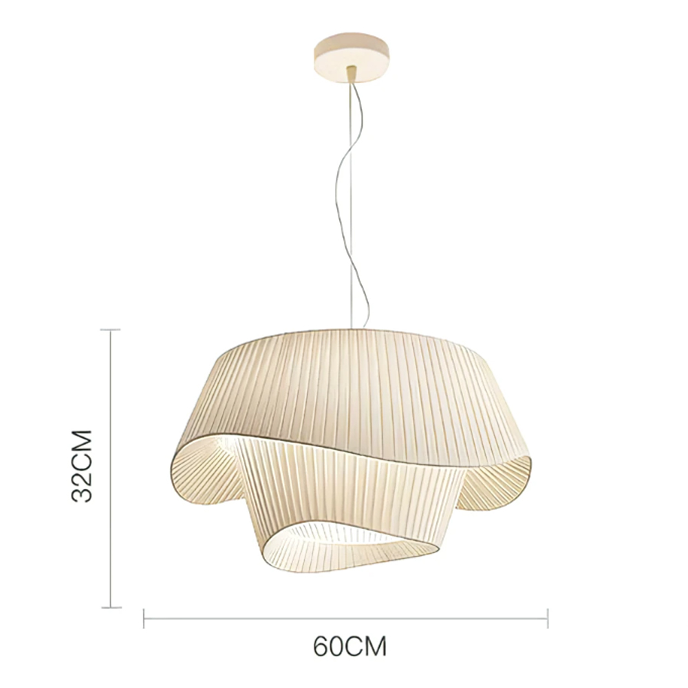 Living Room White Chandelier Nordic Paris Modern Minimalist Fabric Lamp-Handwovenlamp