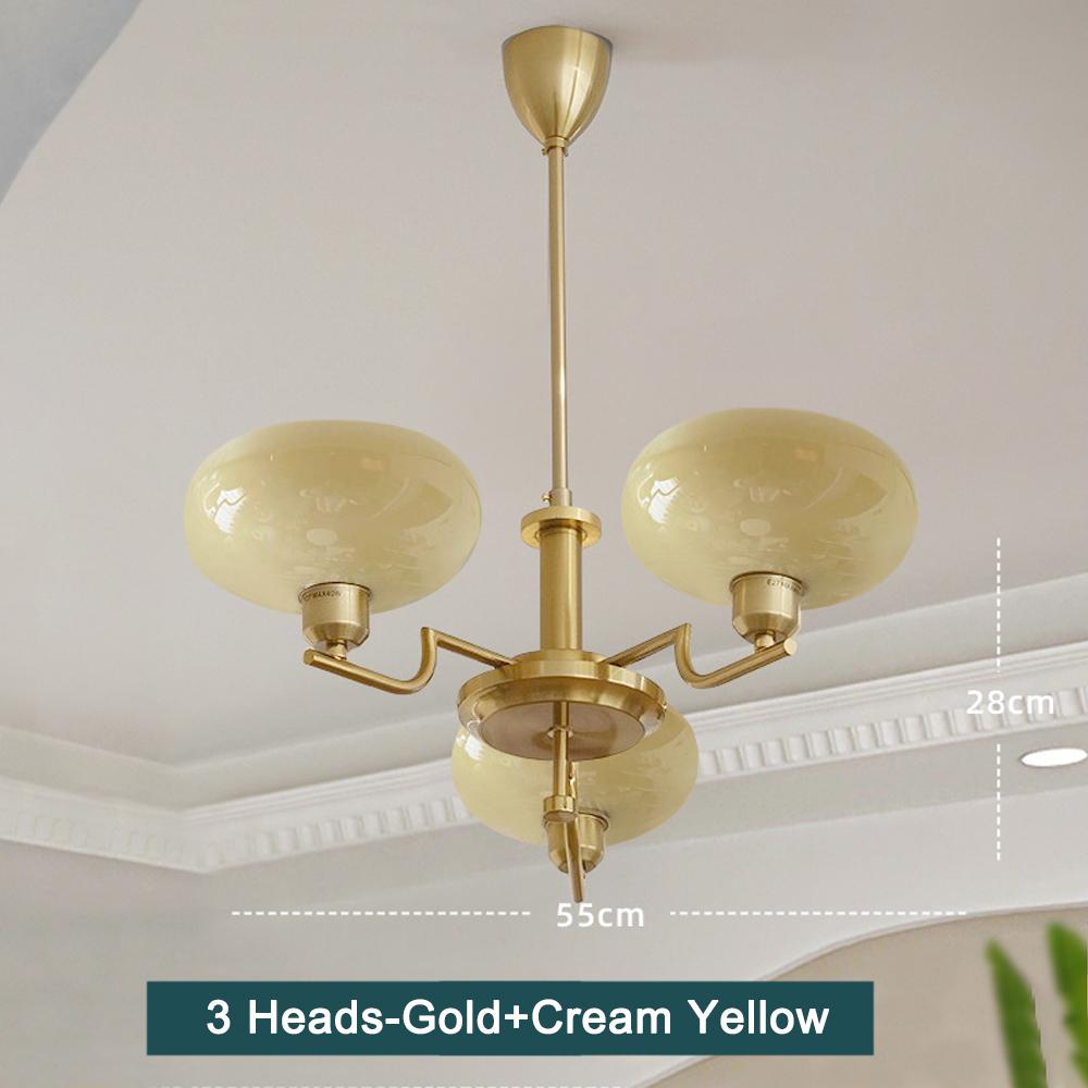 Bauhaus Living Room Milk White Glass Chandelier-Handwovenlamp