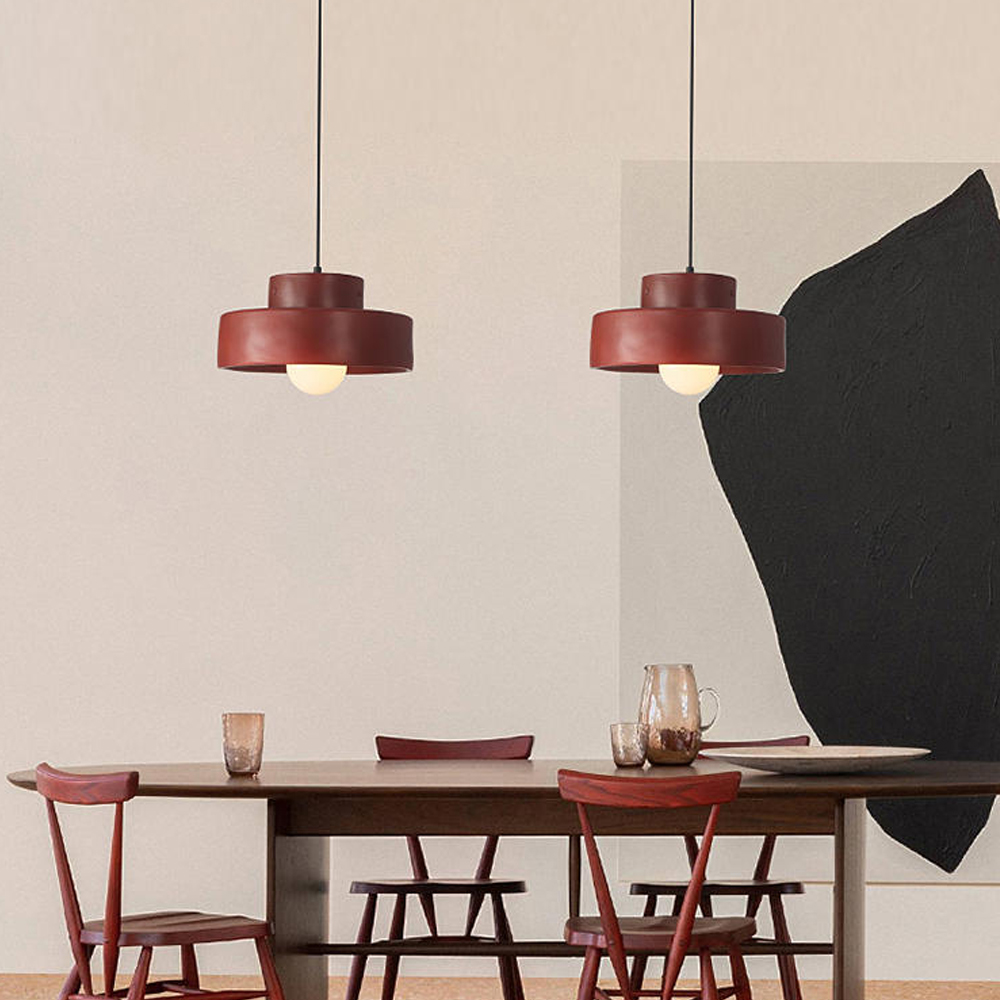 Nordic Original Minimalist Resin Chandelier Red, Green, Black-Handwovenlamp