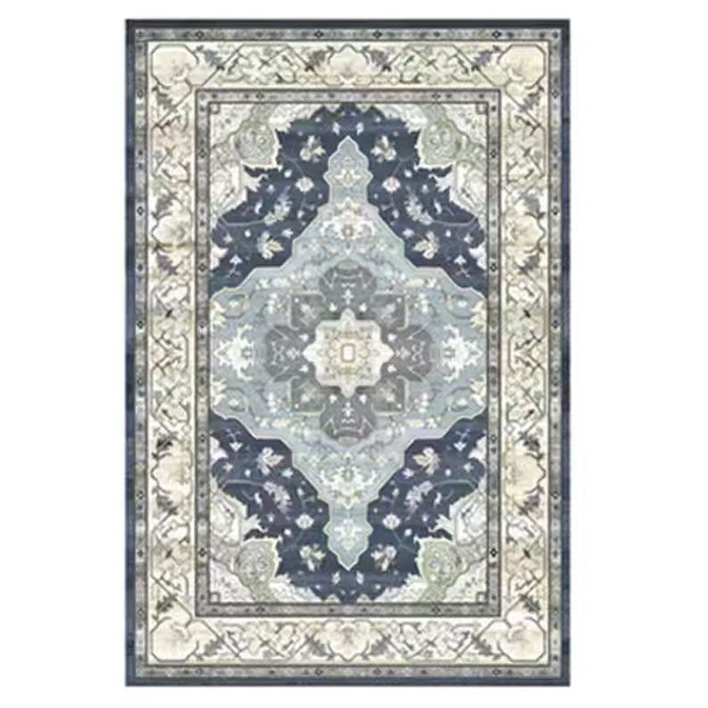 Thickened Imitation Cashmere Carpet Nordic Moroccan Living Room Blanket Ethnic Style American Retro Floor Mat-Handwovenlamp