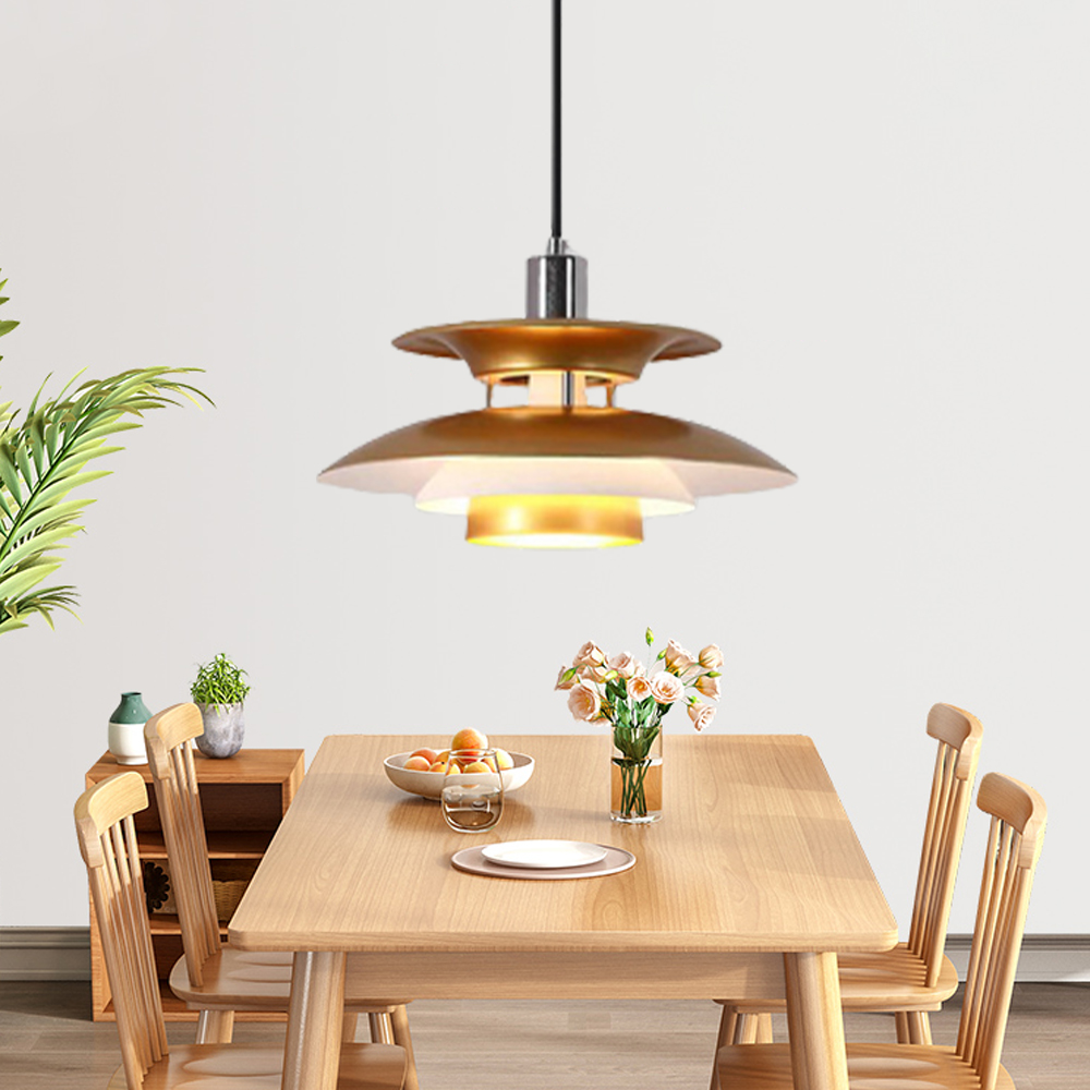 Danish Modern Chandelier Unique Metal Pendant Light-Handwovenlamp