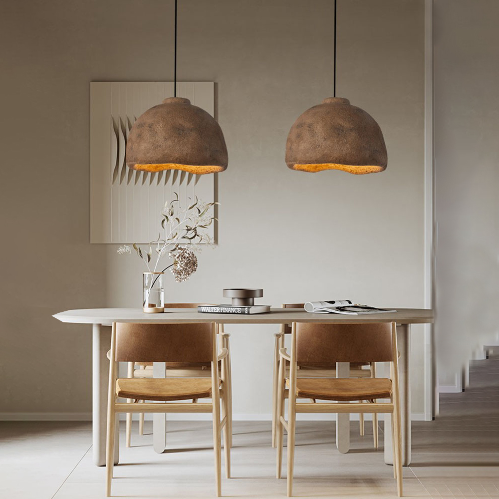 Modern Minimalist Wabi-sabi Restaurant Pendant Light-Handwovenlamp