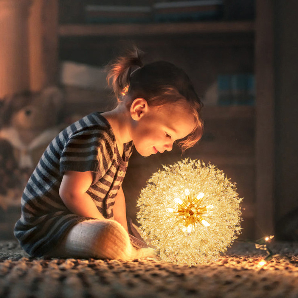 Nordic Creative Dandelion Pendant Light Beaded Crystal Chandelier-Handwovenlamp