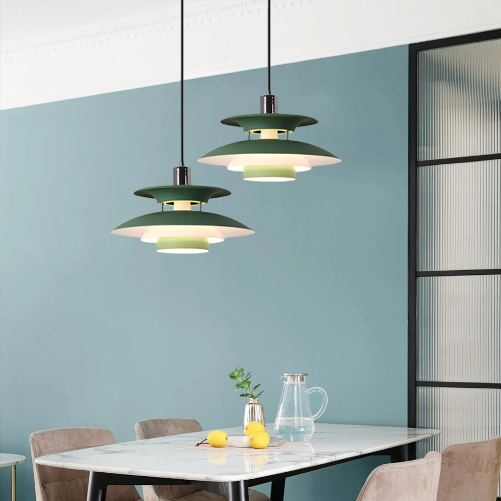 Danish Modern Chandelier Unique Metal Pendant Light-Handwovenlamp