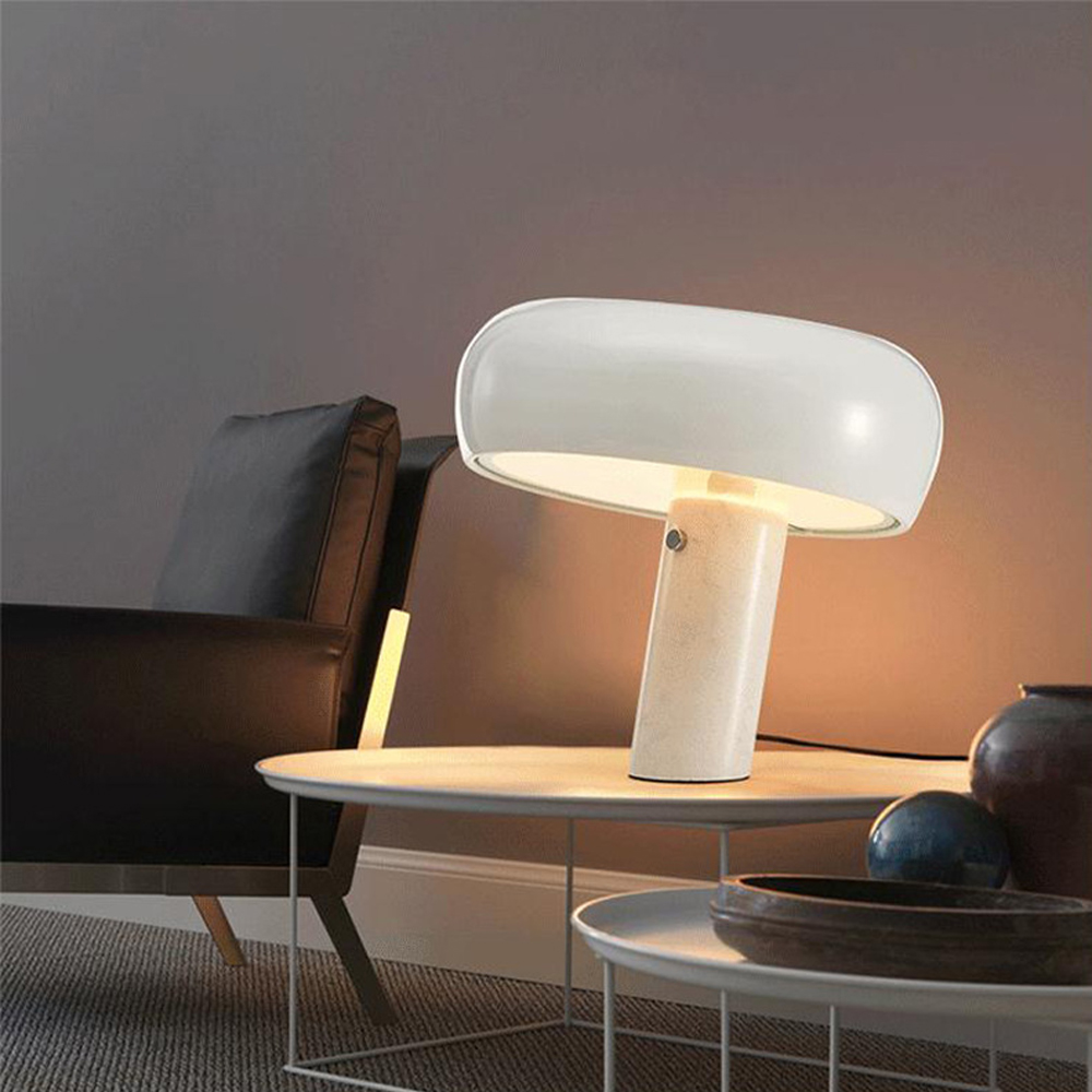 Italian Snoopy Mushroom Marble Table Lamp Bedside Lamp-Handwovenlamp