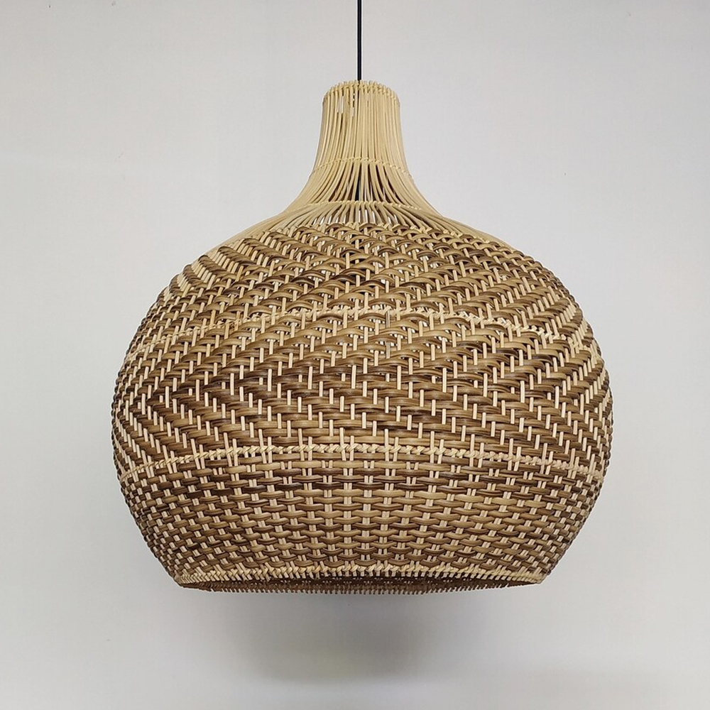 Arabica Rattan Pendant Light Hand Braided Drop Chandelier-Handwovenlamp