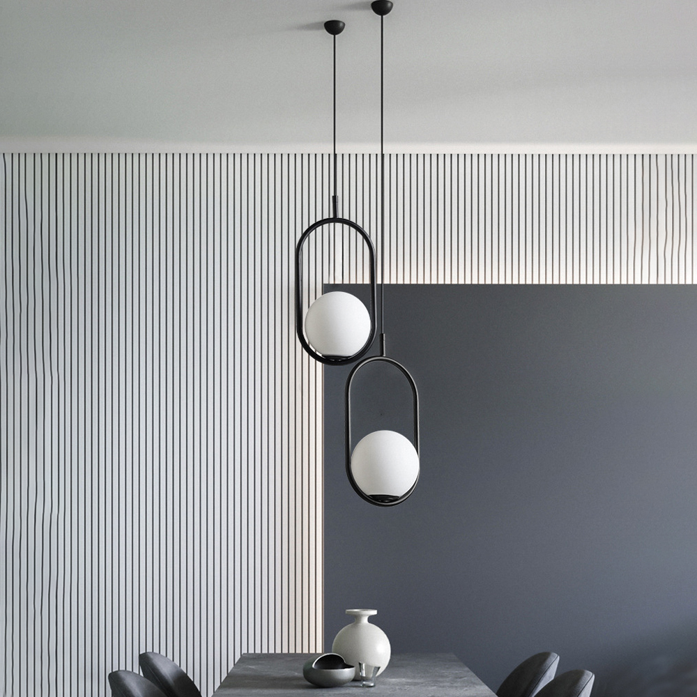 Modern Lighting Ball Glass Chandelier Art Deco Glass Bubble Lamp-Handwovenlamp