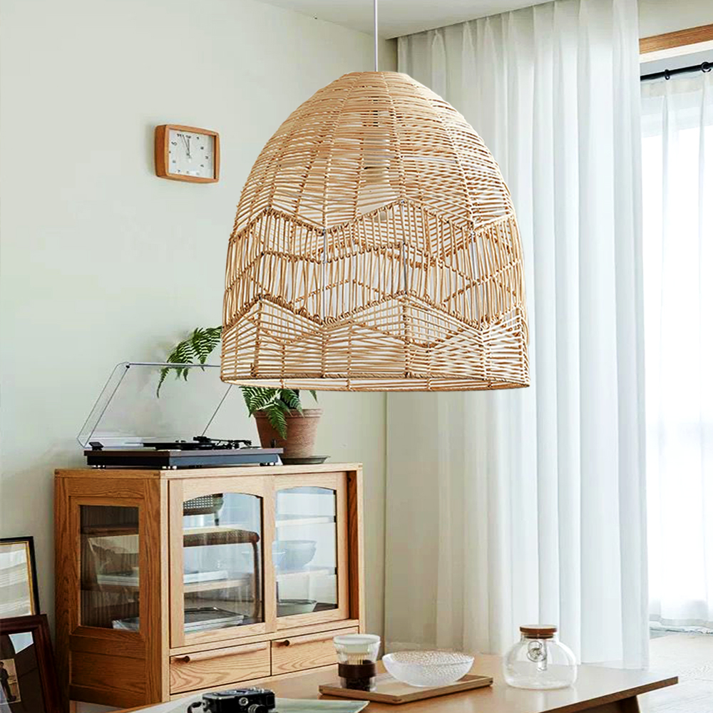Handmade Basket Rattan Pendant Light Shades For Living Room-Handwovenlamp