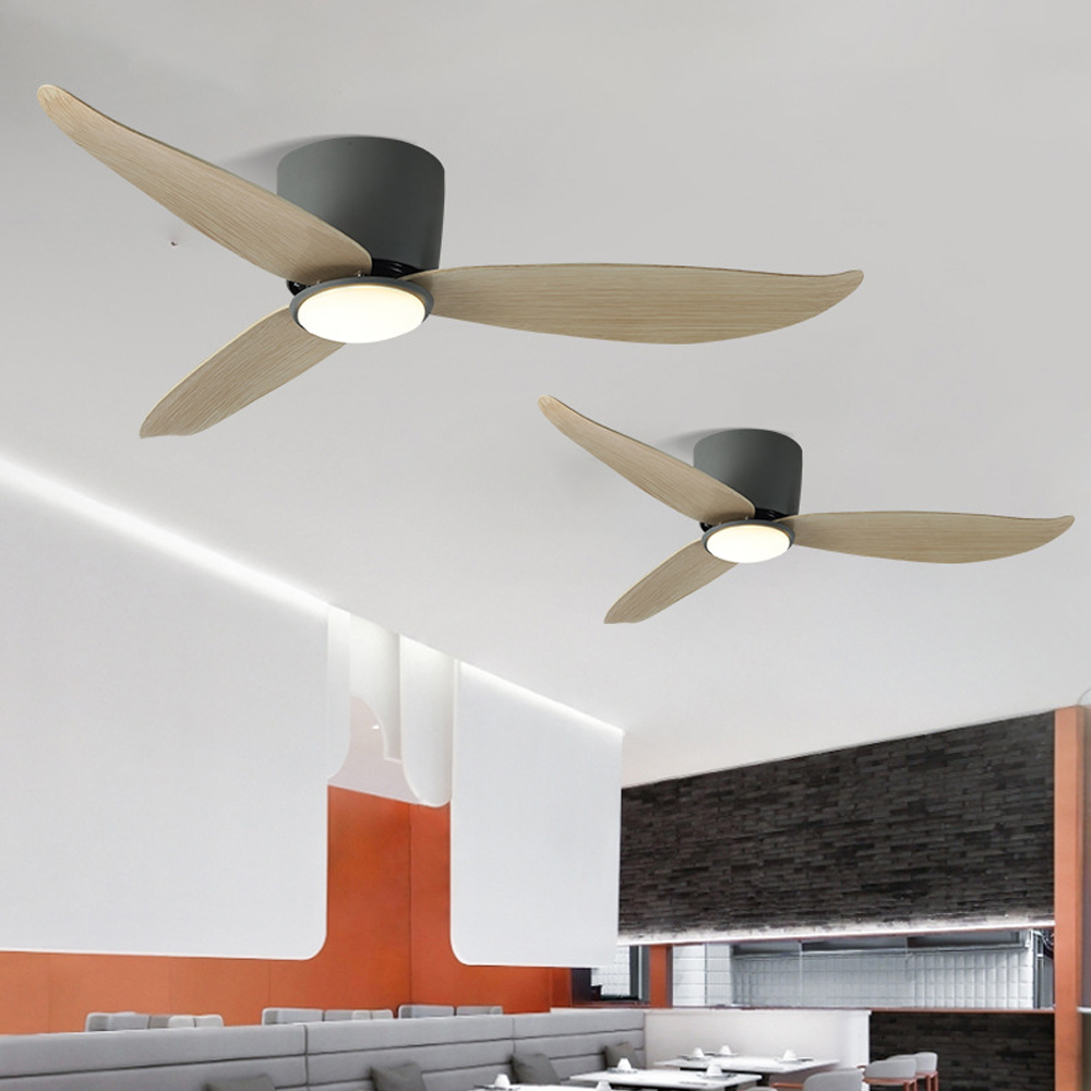 Nordic Living Room Smart Remote Control Ceiling Fan Lamp LED light Fan-Handwovenlamp