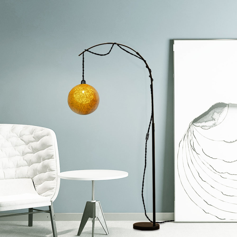 UL Listed Retro Industrial Black Cord Rope DIY Pendant Light Kit with Switch Plug-Handwovenlamp