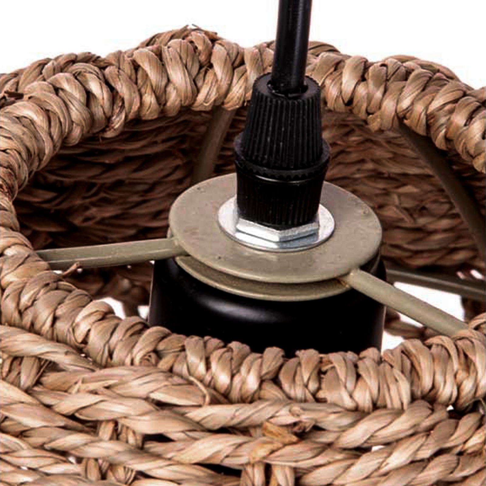 Natural Seagrass Lampshade Rattan Pendant Light Handmade Lamp Fixture-Handwovenlamp