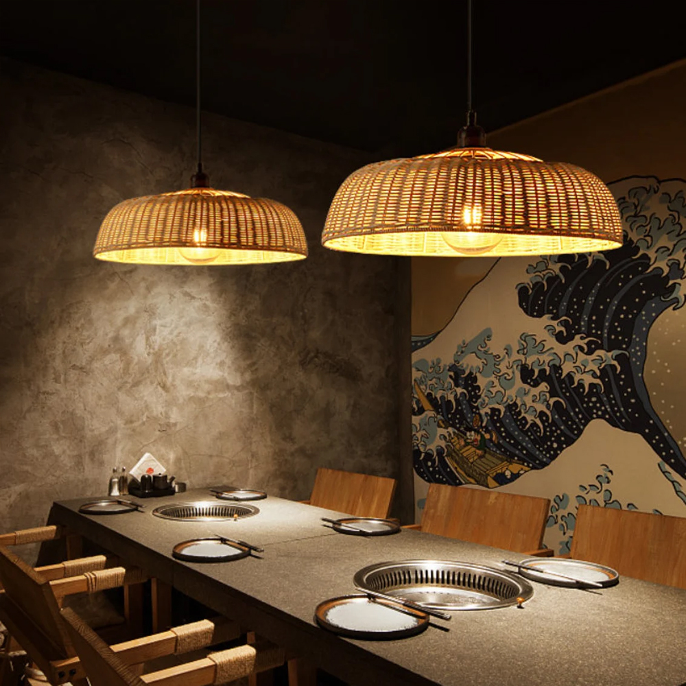 Handmade Rattan Pendant Light Rattan Lampshade-Handwovenlamp