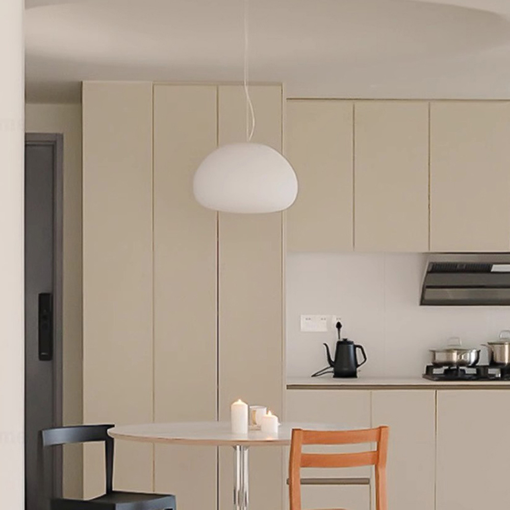 Nordic Fluid Glass Pendant Light Medieval Dining Room Chandelier-Handwovenlamp