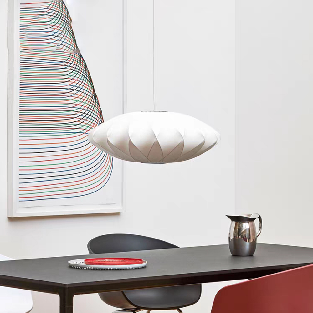 French fabric art chandelier over Dining Table