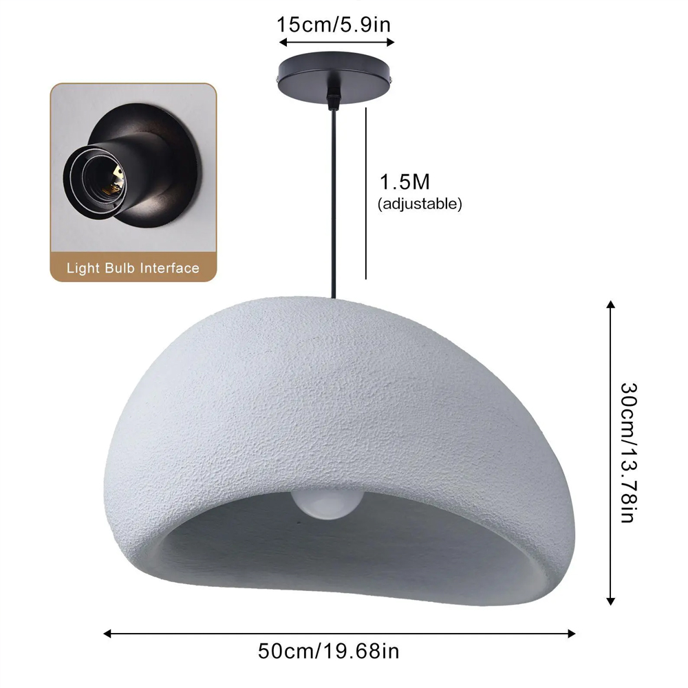 Classic Gray Living Room Wabi-sabi Pendant Light Home Life Lighting Decoration-Handwovenlamp