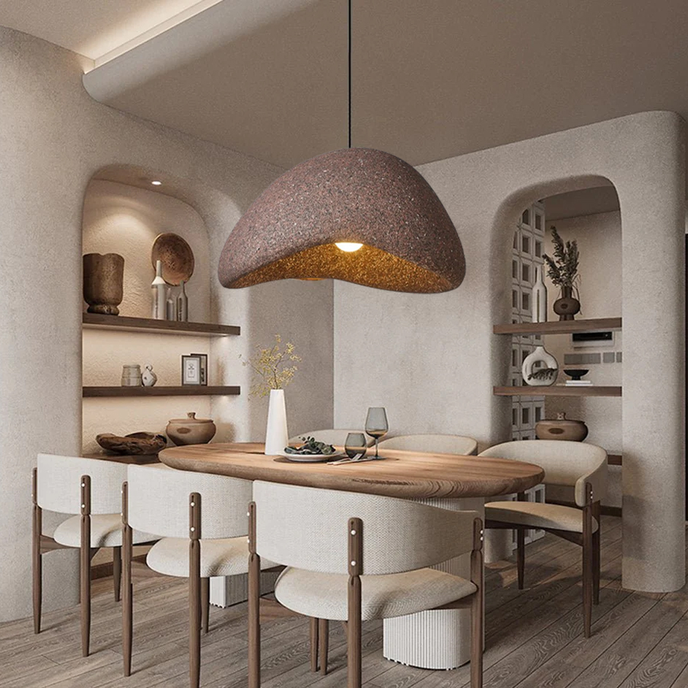 Modern Wabi-sabi Chandelier Dining Room Lighting-Handwovenlamp