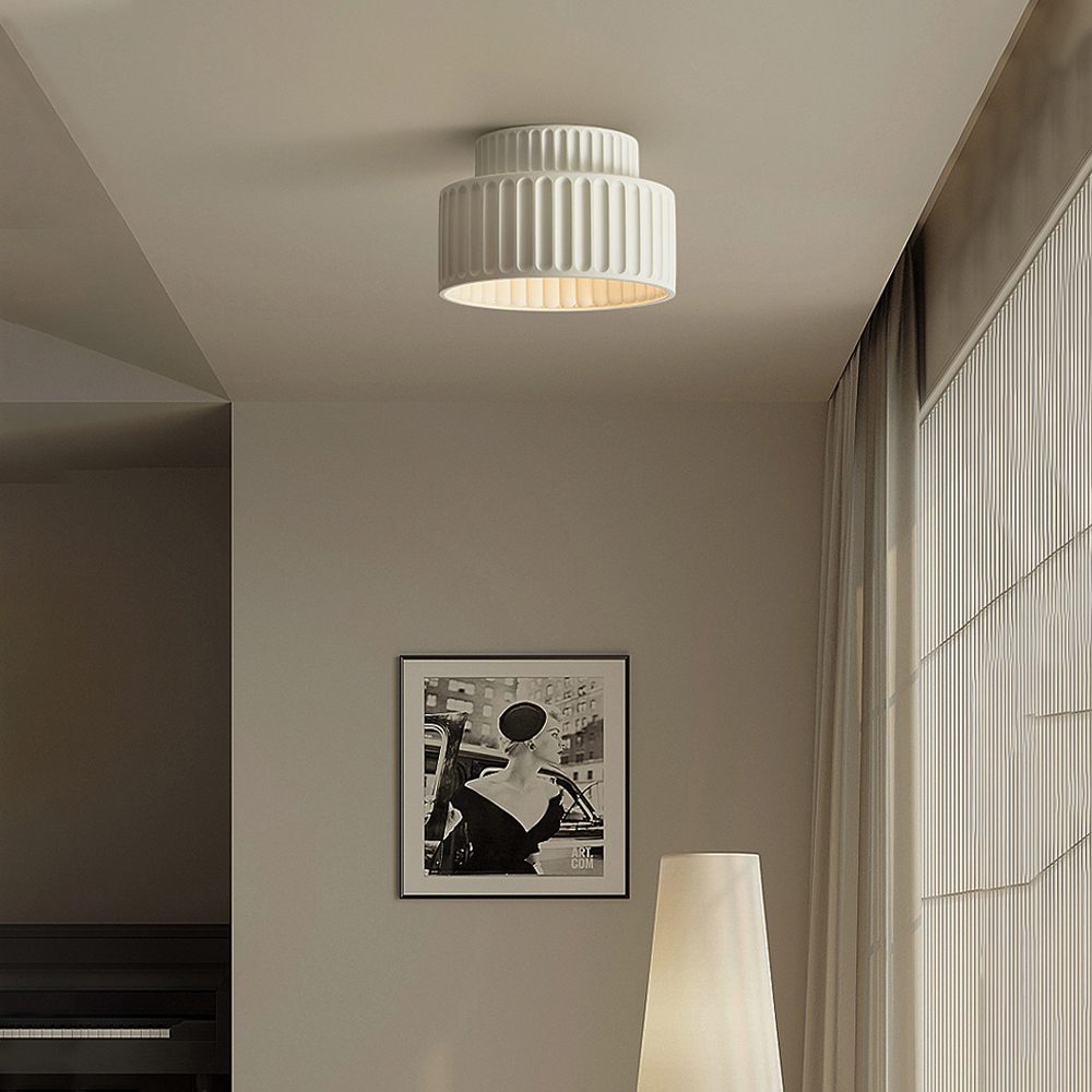 Nordic Cream Style Aisle Ceiling Lamp Modern Simple Balcony Entrance Ceiling Light-Handwovenlamp