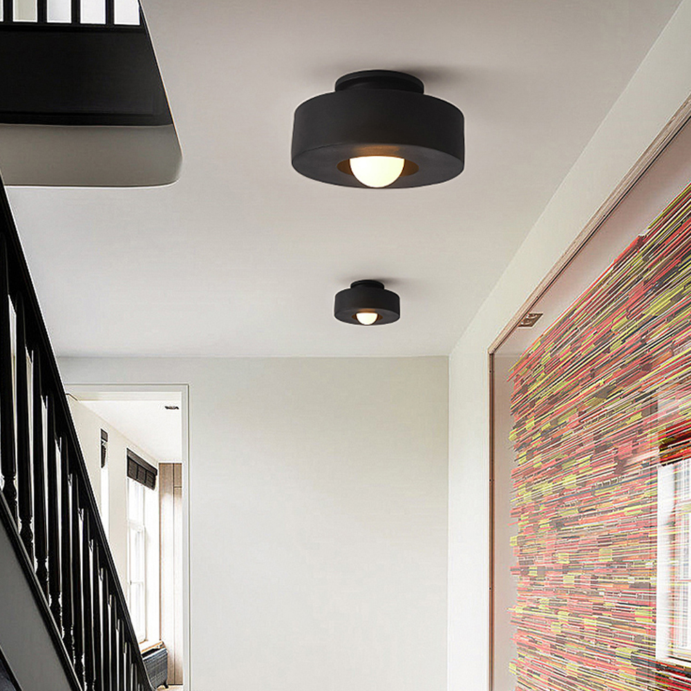 Nordic Minimalist Corridor Ceiling Lamp Cloakroom Lamp Wabi-sabi Style Balcony Lighting-Handwovenlamp