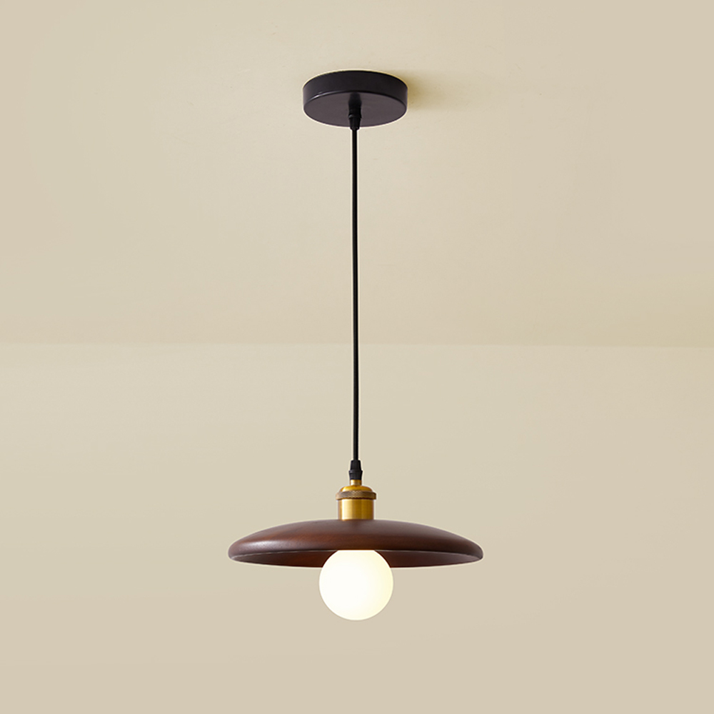 Nordic Solid Wood Chandelier Dining Room Bedroom Bedside Small Pendant Light-Handwovenlamp