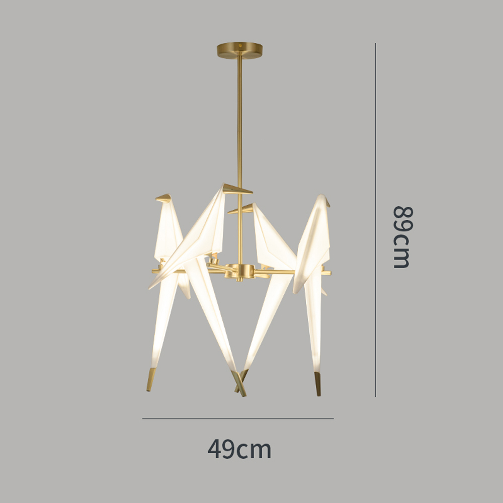 Dutch Minimalist Acrylic Ceiling Light Origami-Bird Pendant Lamps-Handwovenlamp