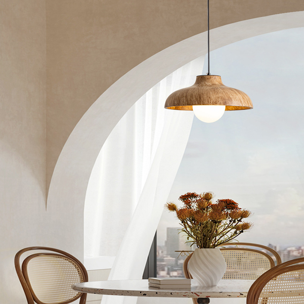 Vintage Light Fixtures Japanese-style Resin Chandelier Simple Dining Table Bar Lamp-Handwovenlamp