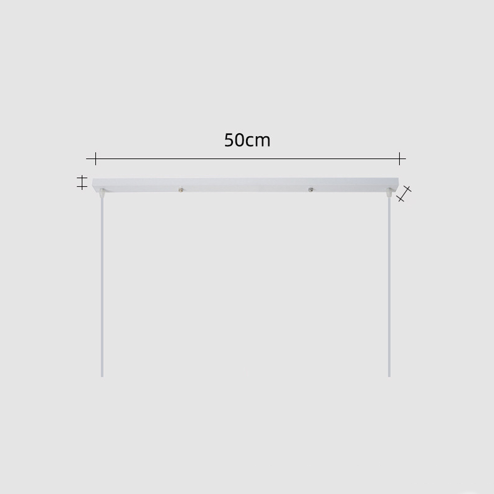 Hardwired Two-headed Three-headed Black Ceiling Plate White Lamp Base-Handwovenlamp