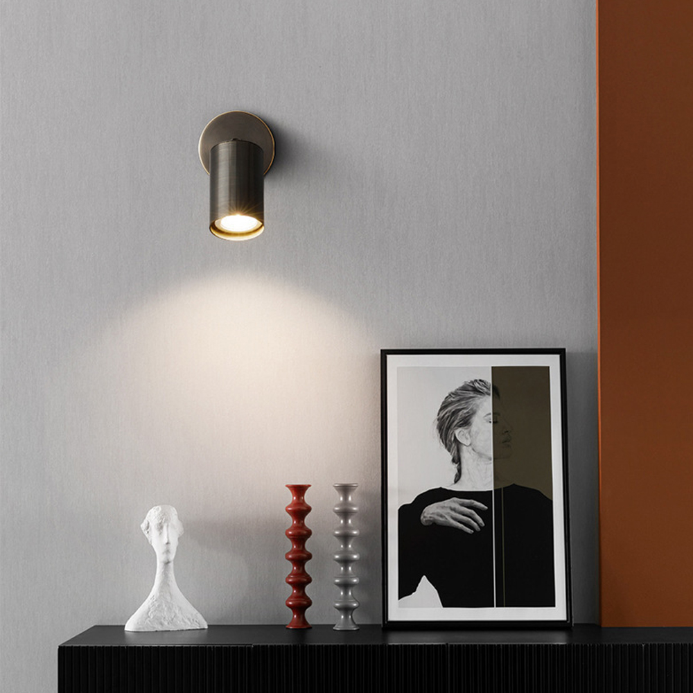Modern Luxury Bedroom Bedside Copper Wall Lamp Corridor Simple Spotlight-Handwovenlamp