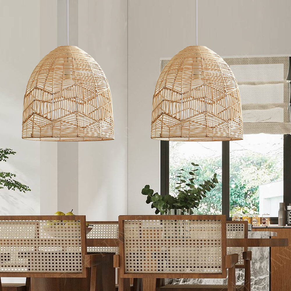 Handmade Basket Rattan Pendant Light Shades For Living Room-Handwovenlamp