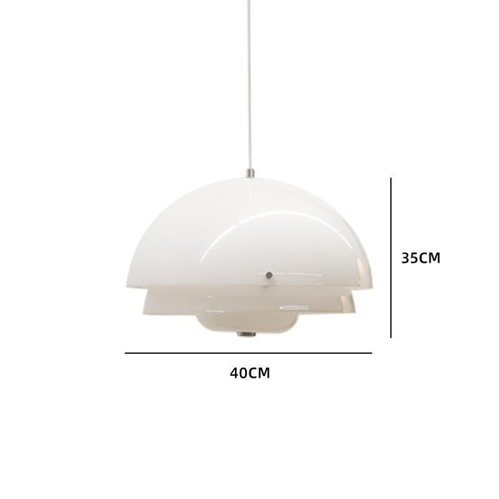 Vintage French Dining Table Lamp Living Room Glass Pendant Light-Handwovenlamp