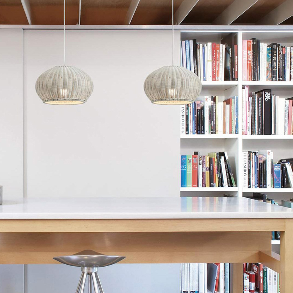 Outdoor Waterproof Pendant Light Homestay Rattan Lighting-Handwovenlamp