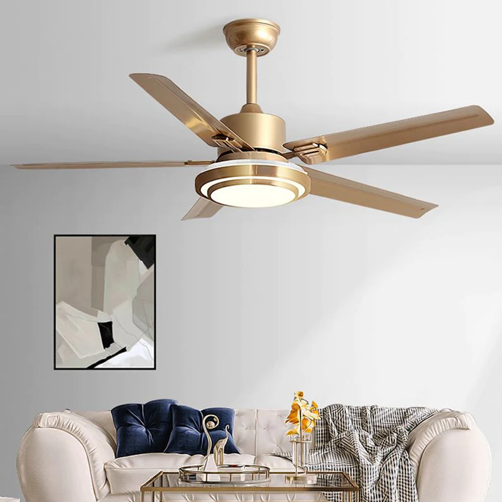 Metal Ceiling Fans Modern Style 1 Light-Handwovenlamp