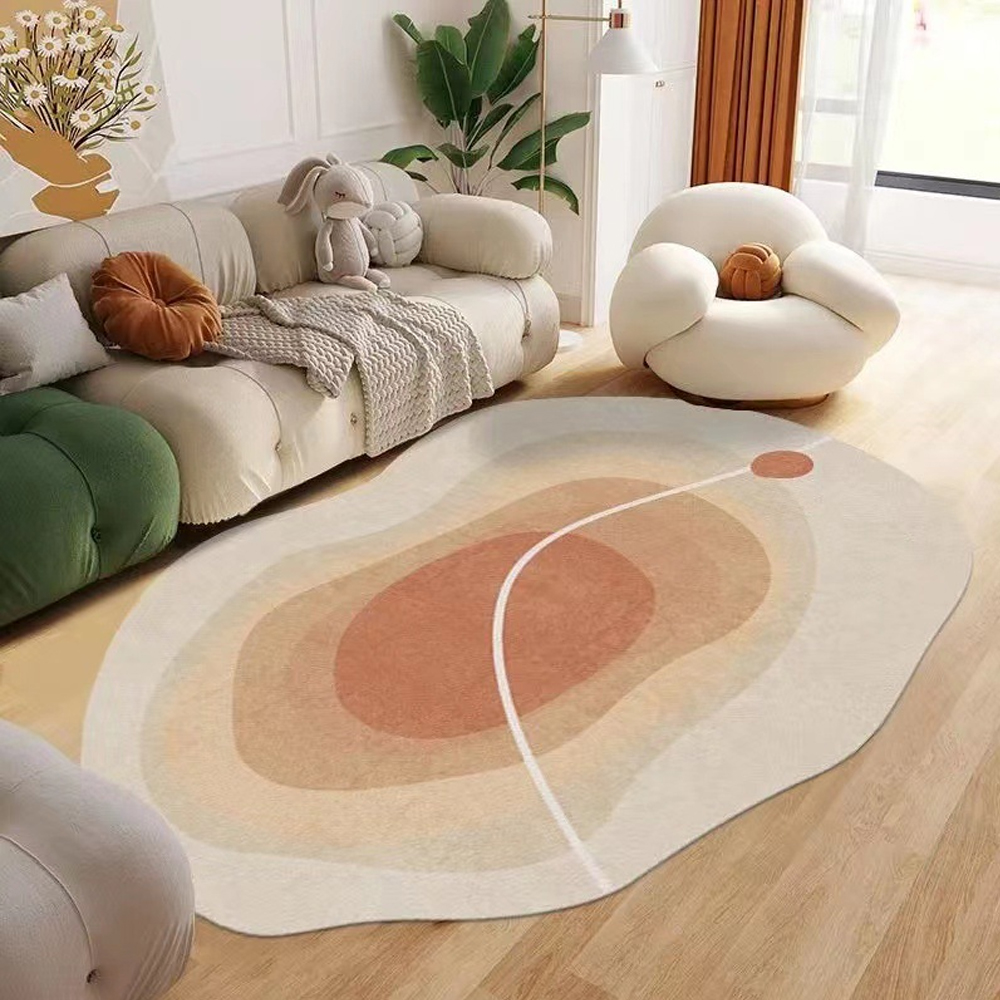 Boho Bedroom Rugs Simple Living Room Floor Mat Crystal Velvet Carpet-Handwovenlamp