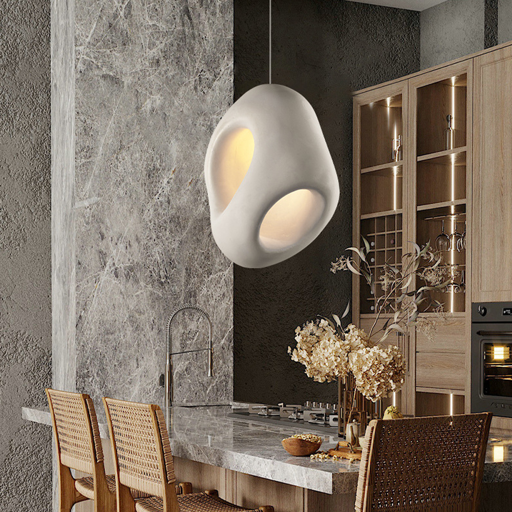 Minimalist Wabi-sabi Pendant Lights Loft Decor Hollow Design Hanging Lamp Fixture-Handwovenlamp