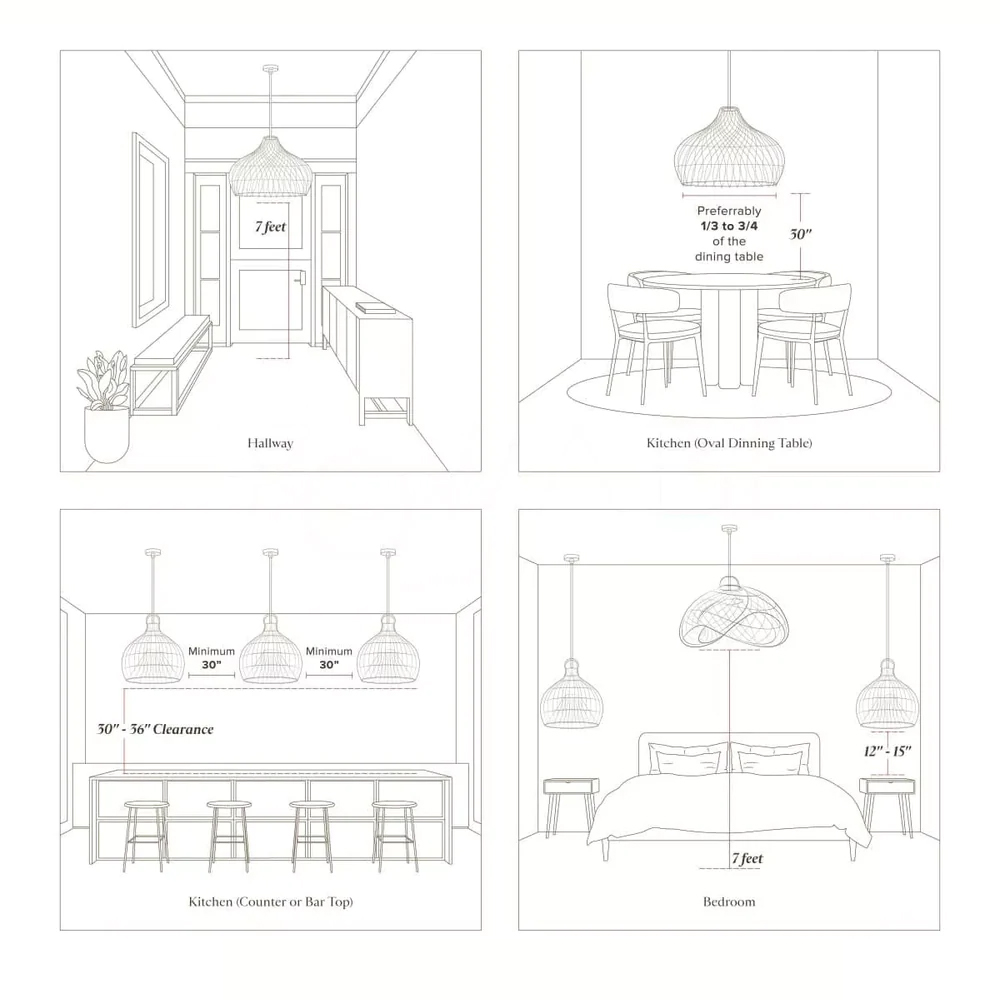 Luxury Lights Handmade Home Decor Rattan Pendant Light-Handwovenlamp